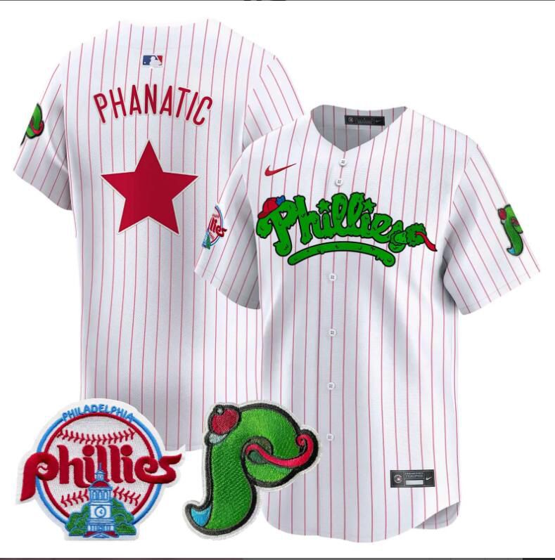 Men Philadelphia Phillies Phanatic white with red strips Limited 2024 MLB Nike jersey->indianapolis colts->NFL Jersey